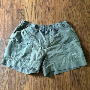 AFTCO Green Cargo Shorts with Elastic Waistband